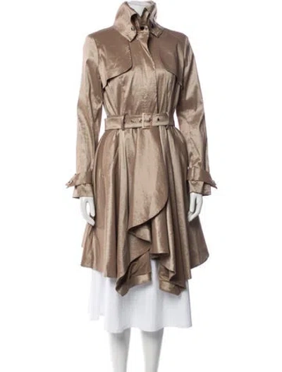 Pre-owned Belle Fare Nylon Trench Coat W/ Tags In Neutral