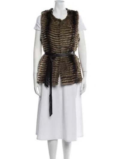 Pre-owned Belle Fare Patterned Vest In Multicolor