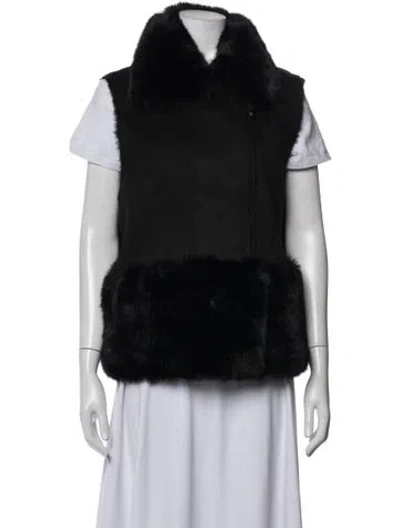 Pre-owned Belle Fare Suede Vest W/ Tags In Black