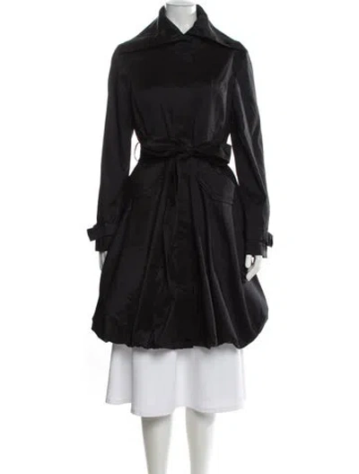 Pre-owned Belle Fare Trench Coat In Black