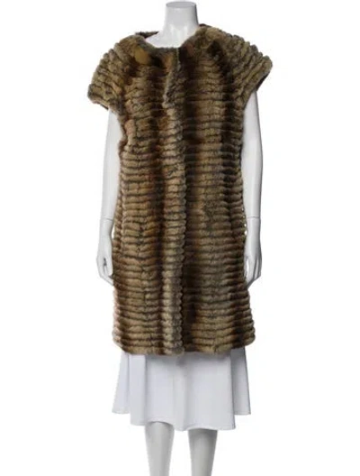 Pre-owned Belle Fare Vest In Brown