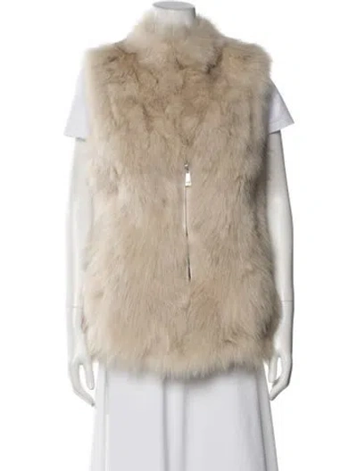 Pre-owned Belle Fare Vest In Neutral