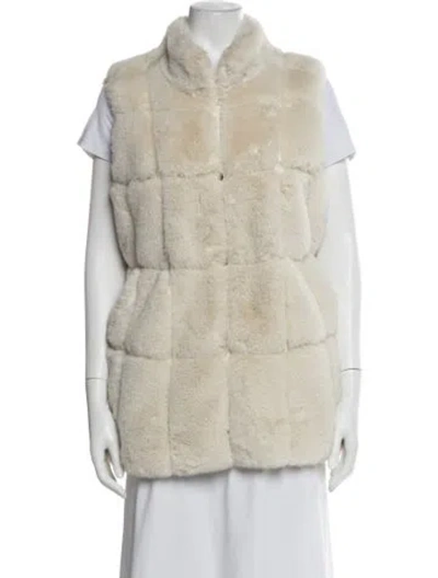 Pre-owned Belle Fare Vest In Neutral