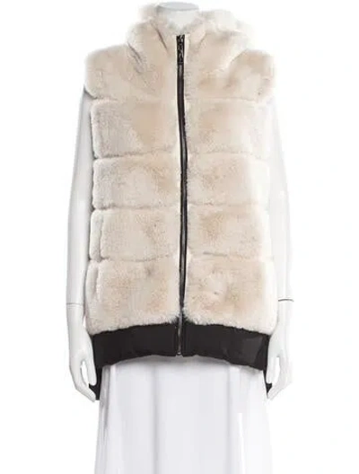 Pre-owned Belle Fare Vest In Neutral
