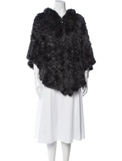 Pre-owned Belle Fare Vintage Mink Faux Fur Jacket In Black