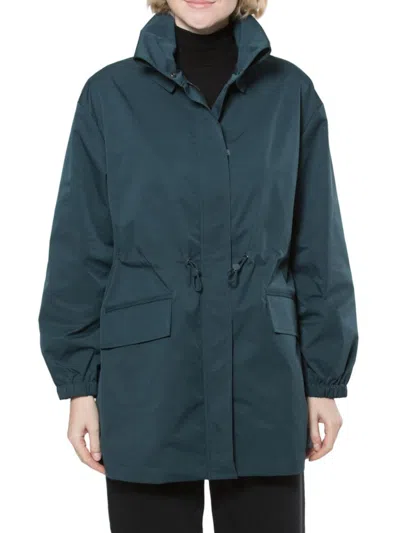 Belle Fare Women's Drawstring Windbreaker In Jade