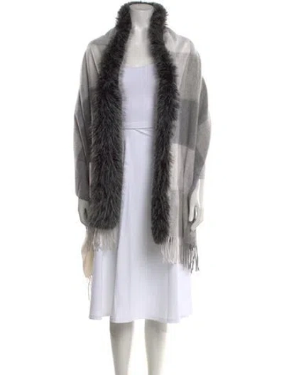 Pre-owned Belle Fare Wool Printed Sweater In Gray