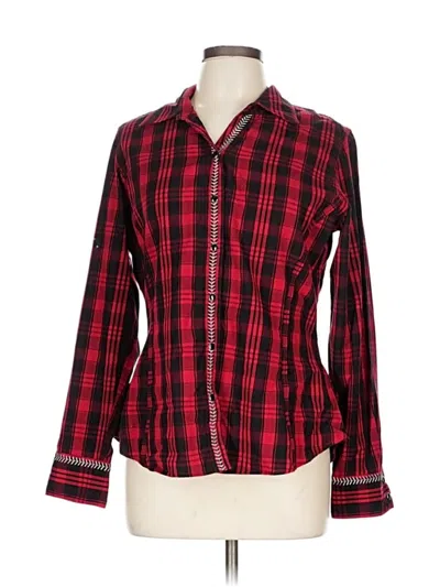 Pre-owned Belle Fille India Long Sleeve Button Down Shirt In Red