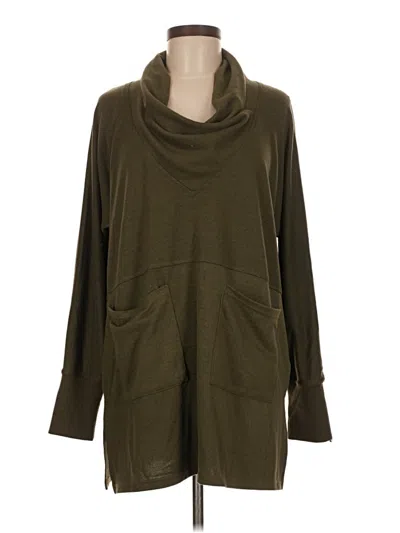 Pre-owned Belle Gray By Lisa Rinna Poncho In Green