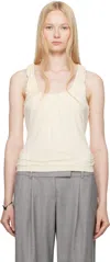 Belle Off-white Petal Tank Top