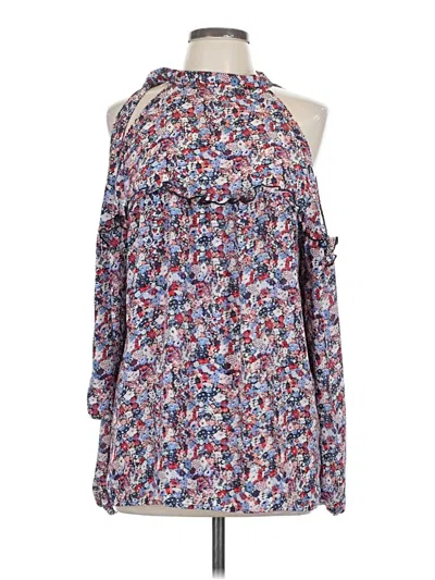 Pre-owned Belle + Sky 3/4 Sleeve Blouse In Blue