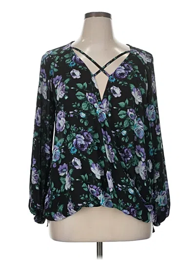 Pre-owned Belle + Sky 3/4 Sleeve Blouse In Green