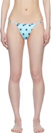 Belle The Label Blue Siempre Bikini Bottom In Blue Star