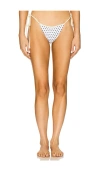 Belle The Label Deniz Bikini Bottom In White Polka