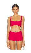 Belle The Label Eira Top In Raspberry