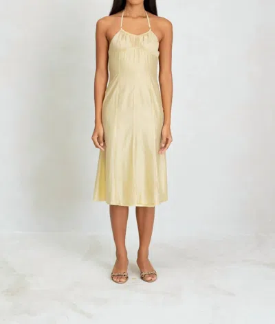 Belle The Label Flore Midi Dress In Honey In Gold