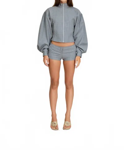 Belle The Label Globo Jacket In Grey In Gray