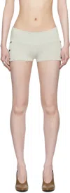 Belle The Label Gray Gia Shorts In Silver