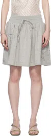 Belle The Label Gray Stella Miniskirt In Mist