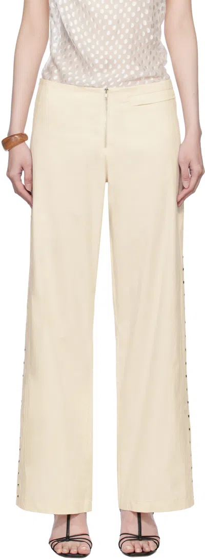 Belle The Label Off-white Ete Trousers In Cream