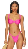 Belle The Label Oracle Bikini Top In Candy