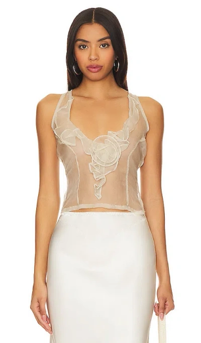 Belle The Label Organza Top In Mist