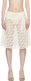 Belle The Label White Willa Midi Skirt In White