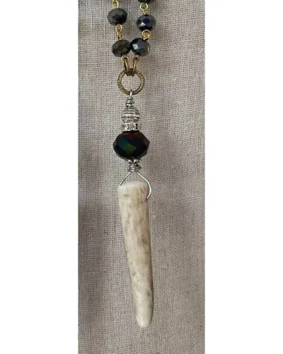 Belle Via Women's Deer Antler Necklace In Gold/infinity In Multi