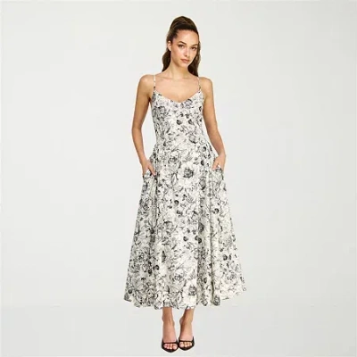 Belle Vie Womens Sleeveless Midi A-line Dress In Black