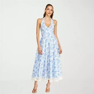 Belle Vie Womens Sleeveless Midi Maxi Dress In White