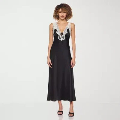 Belle Vie Womens Sleeveless Midi Slip Dress In Black