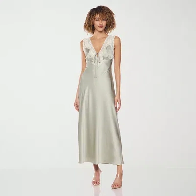 Belle Vie Womens Sleeveless Midi Slip Dress In Green