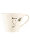 Belleek Pottery Flared Queen Bee Mug In Ivory,multi