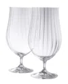 BELLEEK POTTERY GALWAY CRYSTAL ERNE CRAFT BEER GLASSES, SET OF 2