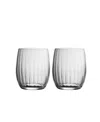 BELLEEK POTTERY GALWAY CRYSTAL ERNE TUMBLERS, SET OF 2