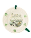 Belleek Pottery Irish Blessing Ornament In Open White