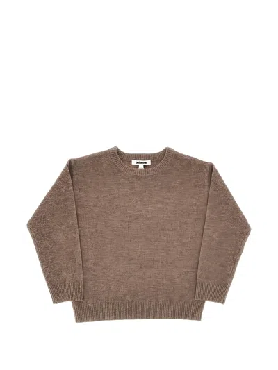 Bellerose Kids' Alzay Crew-neck Knitted Jumper In Brown