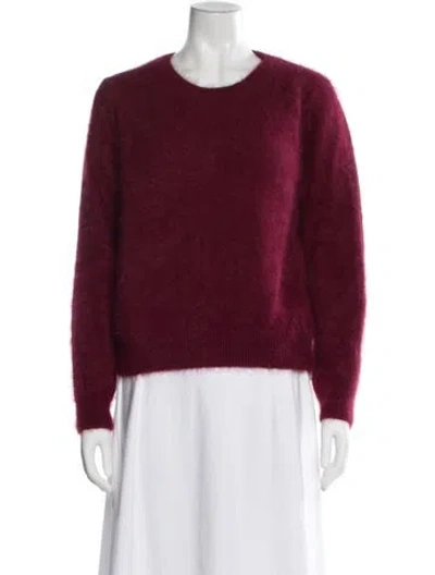 Pre-owned Bellerose Angora Crew Neck Sweater In Burgundy