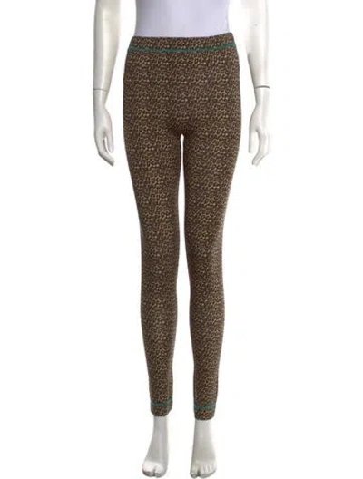 Pre-owned Bellerose Animal Print Skinny Leg Pants In Brown