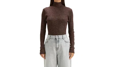 Bellerose Anoit Turtleneck Sweater In Chestnut In Pink