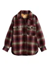 Bellerose Ariel Fringed Checked Shirt In Brown