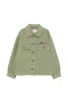Bellerose Azucar Button-front Overshirt In Green