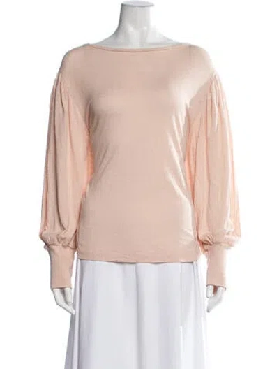 Pre-owned Bellerose Bateau Neckline Long Sleeve Top W/ Tags In Pink