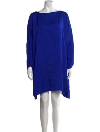 Pre-owned Bellerose Bateau Neckline Mini Dress In Blue
