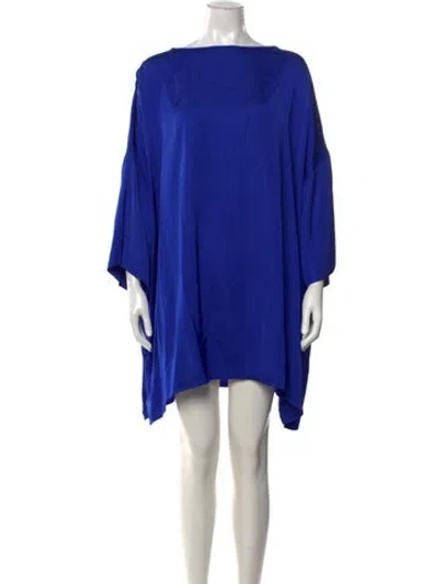 Pre-owned Bellerose Bateau Neckline Mini Dress In Blue