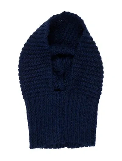 Pre-owned Bellerose Blue Wool Balaclava Knitwear Winter Hat