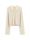 Bellerose Button-up Collared Sweater In Neutral
