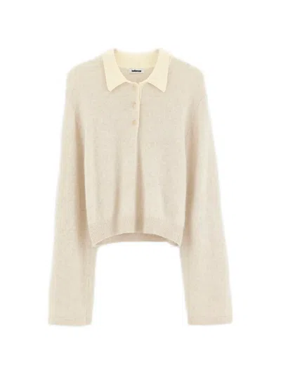 Bellerose Button-up Collared Sweater In Neutral