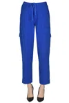 Shop Bellerose Cargo Style Trousers In Electric Blue