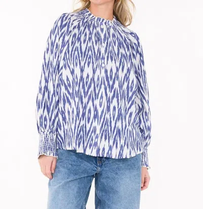 Bellerose Cassis Button Down Top In Combo A In Blue